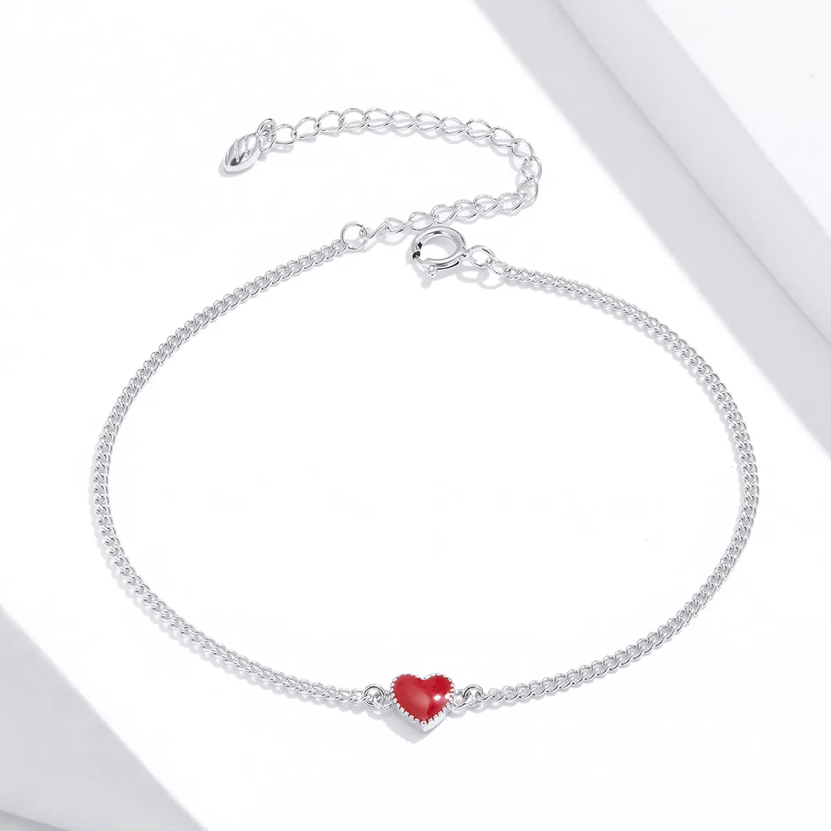 Pandora Style Silver Heart armbånd - SCB182