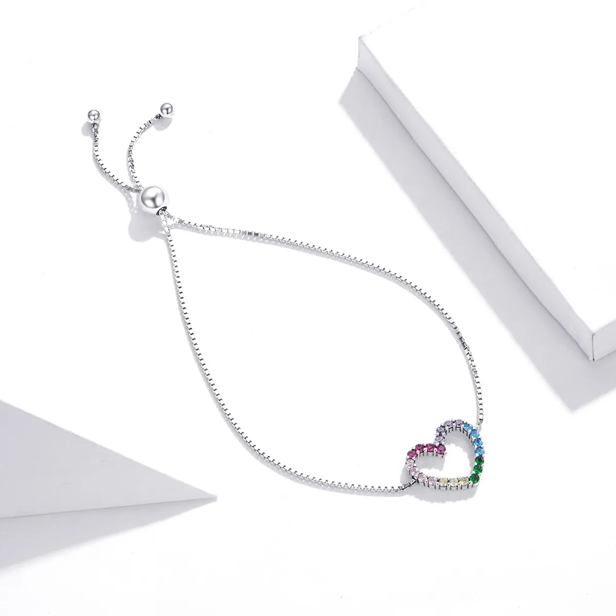 Pandora Style Silver Love of Rainbow armbånd - SCB216