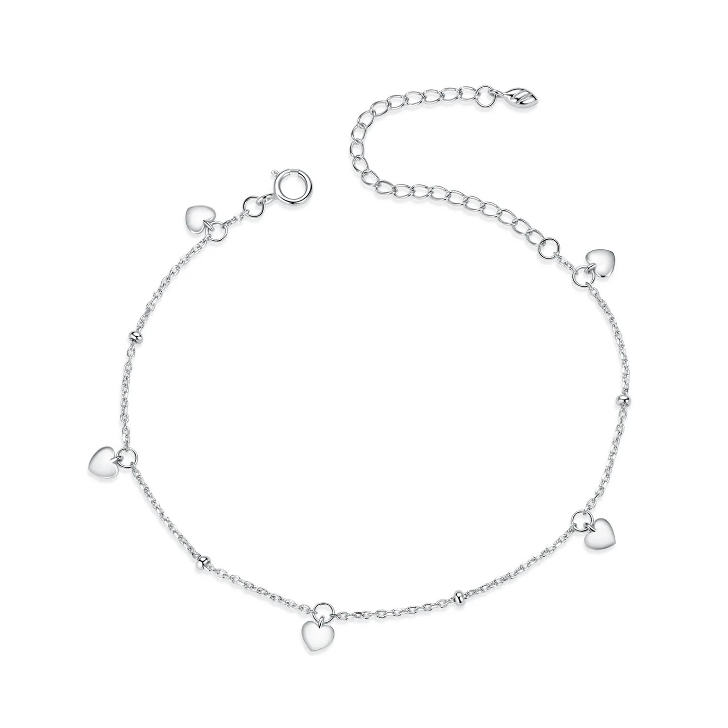 Pandora Style Silver Loving Heart armbånd - SCB191