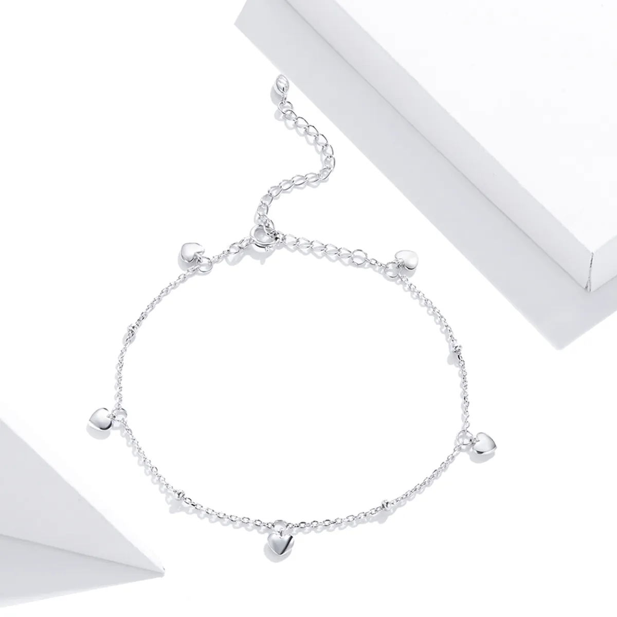 Pandora Style Silver Loving Heart armbånd - SCB191