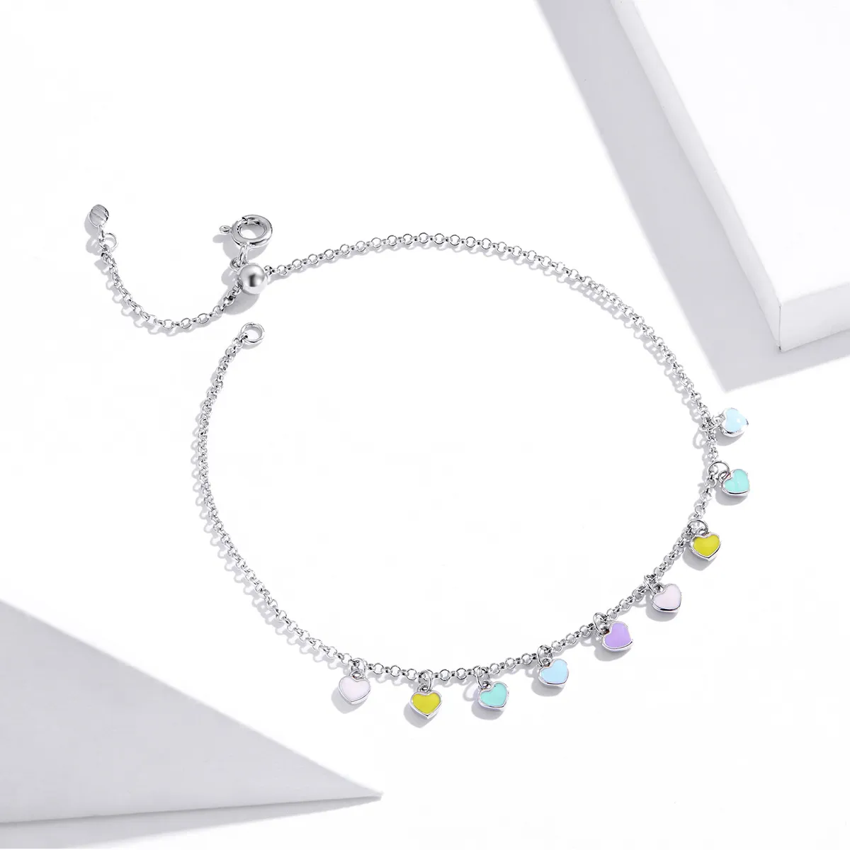 Pandora Style Silver Rainbow Love armbånd - SCT020