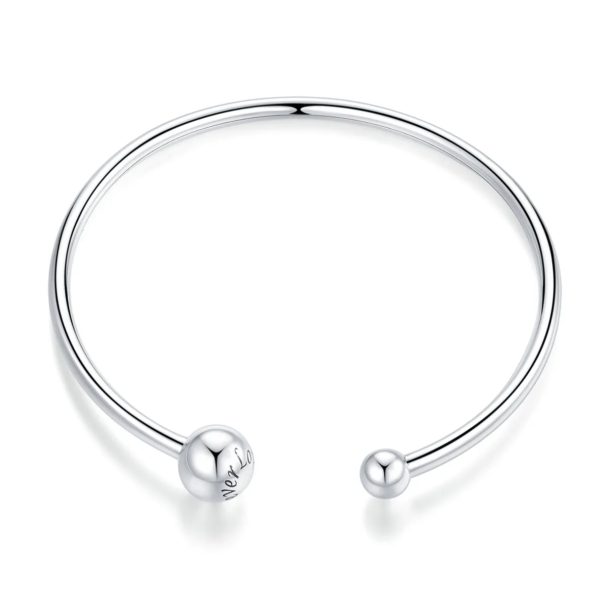 pandora style silver simple stretch open bangle scb198