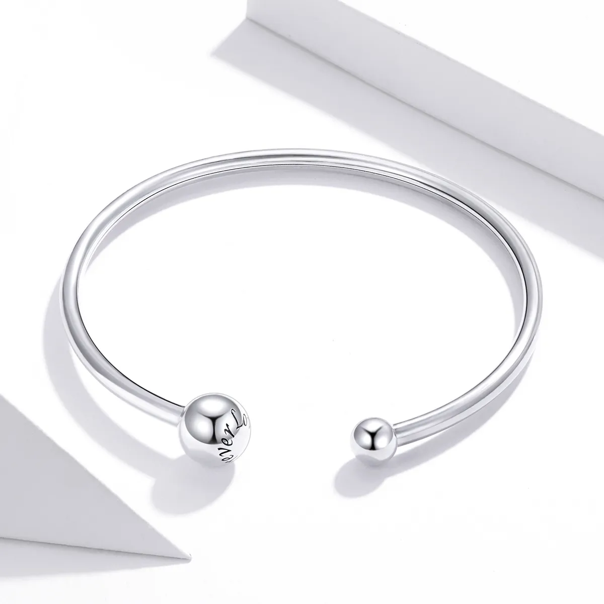 Pandora Style Silver Simple Stretch Open Bangle - SCB198