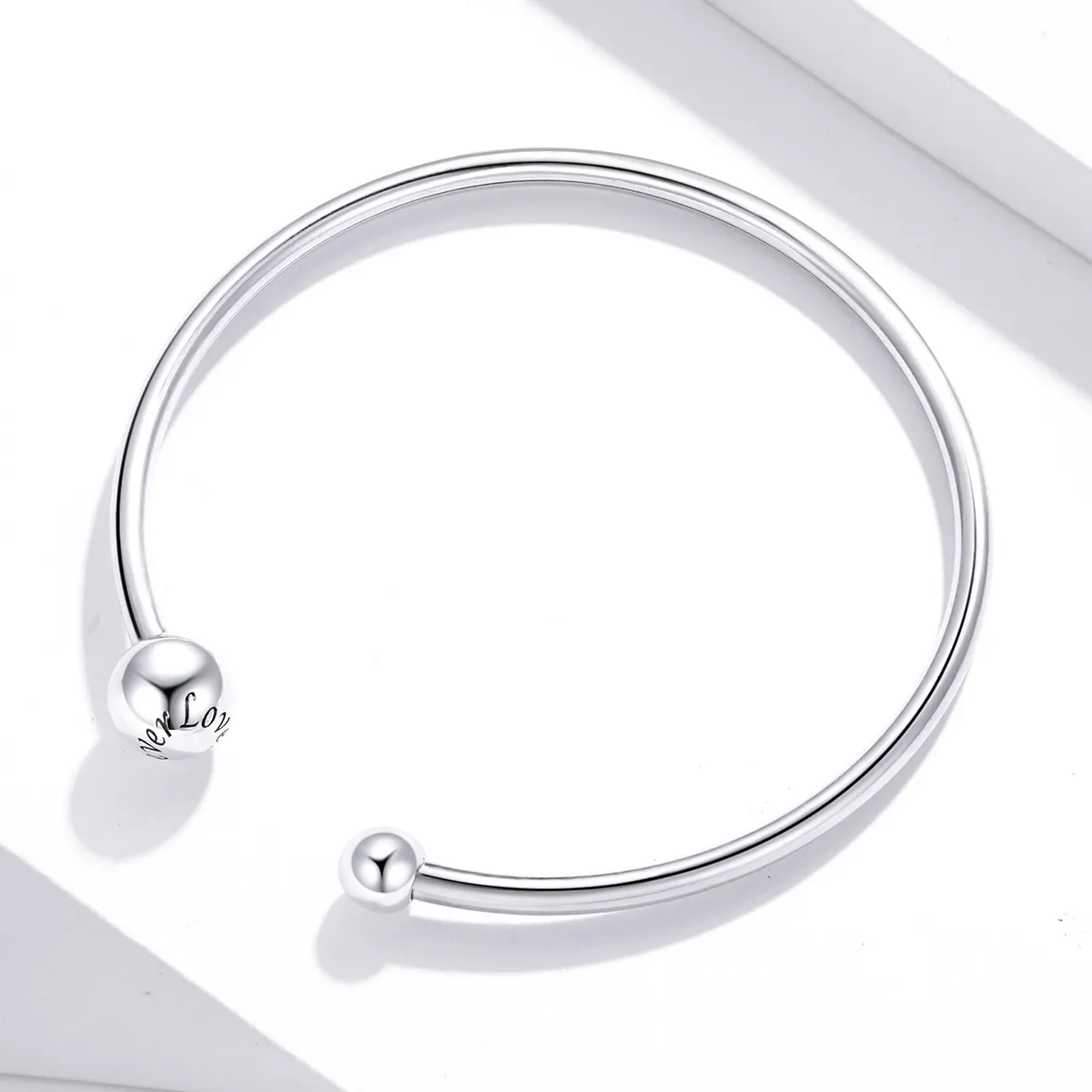 Pandora Style Silver Simple Stretch Open Bangle - SCB198