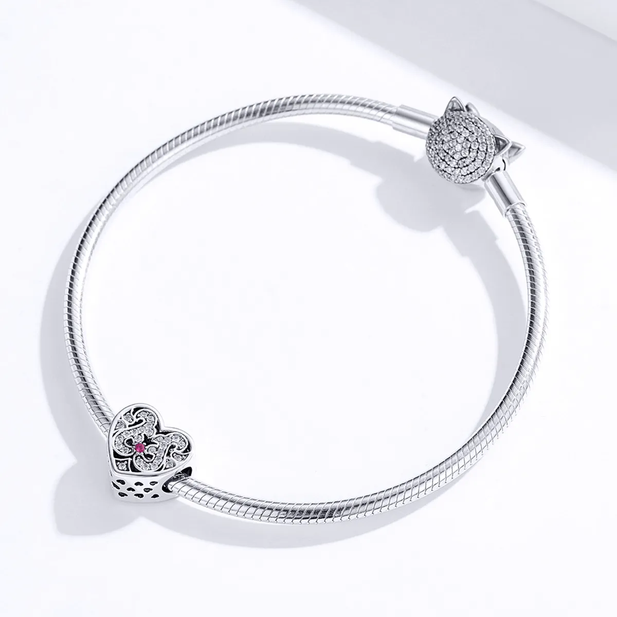 Pandora Style Silver Always In My Heart Charm - SCC1415