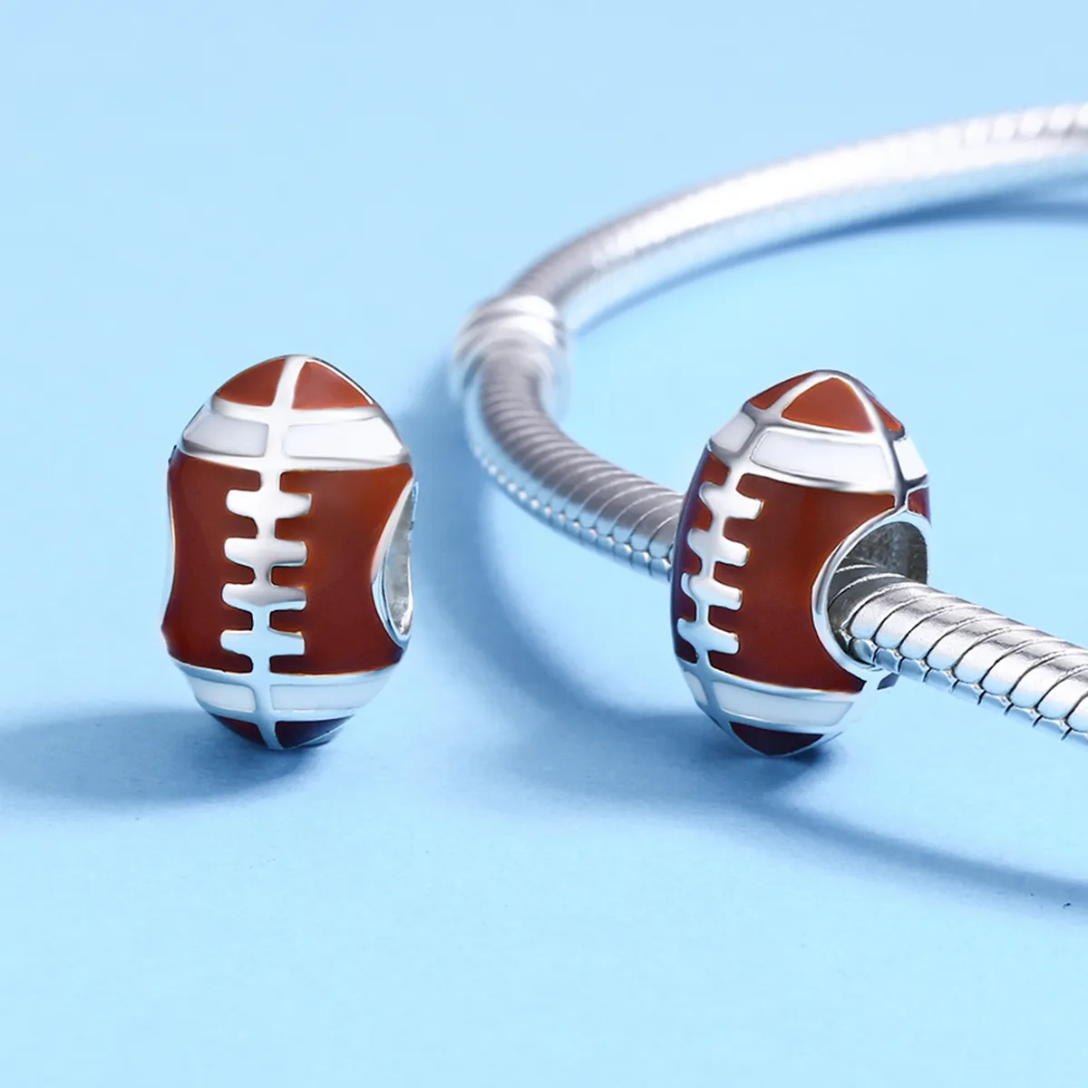 Pandora Style Silver American Football Charm - SCC442