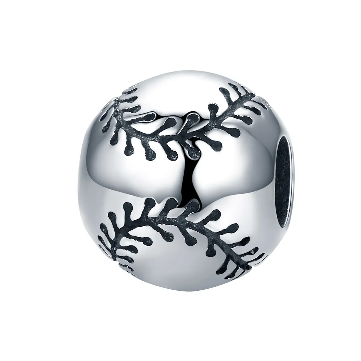 pandora style silver baseball passion charm scc449