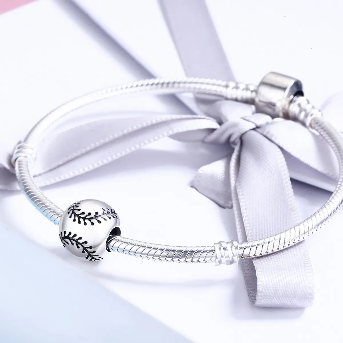 Pandora Style Silver Baseball Passion Charm - SCC449