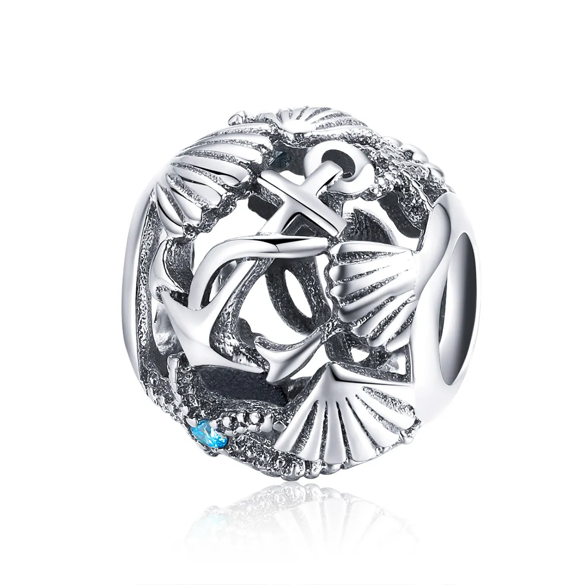 pandora style silver beach charm scc995