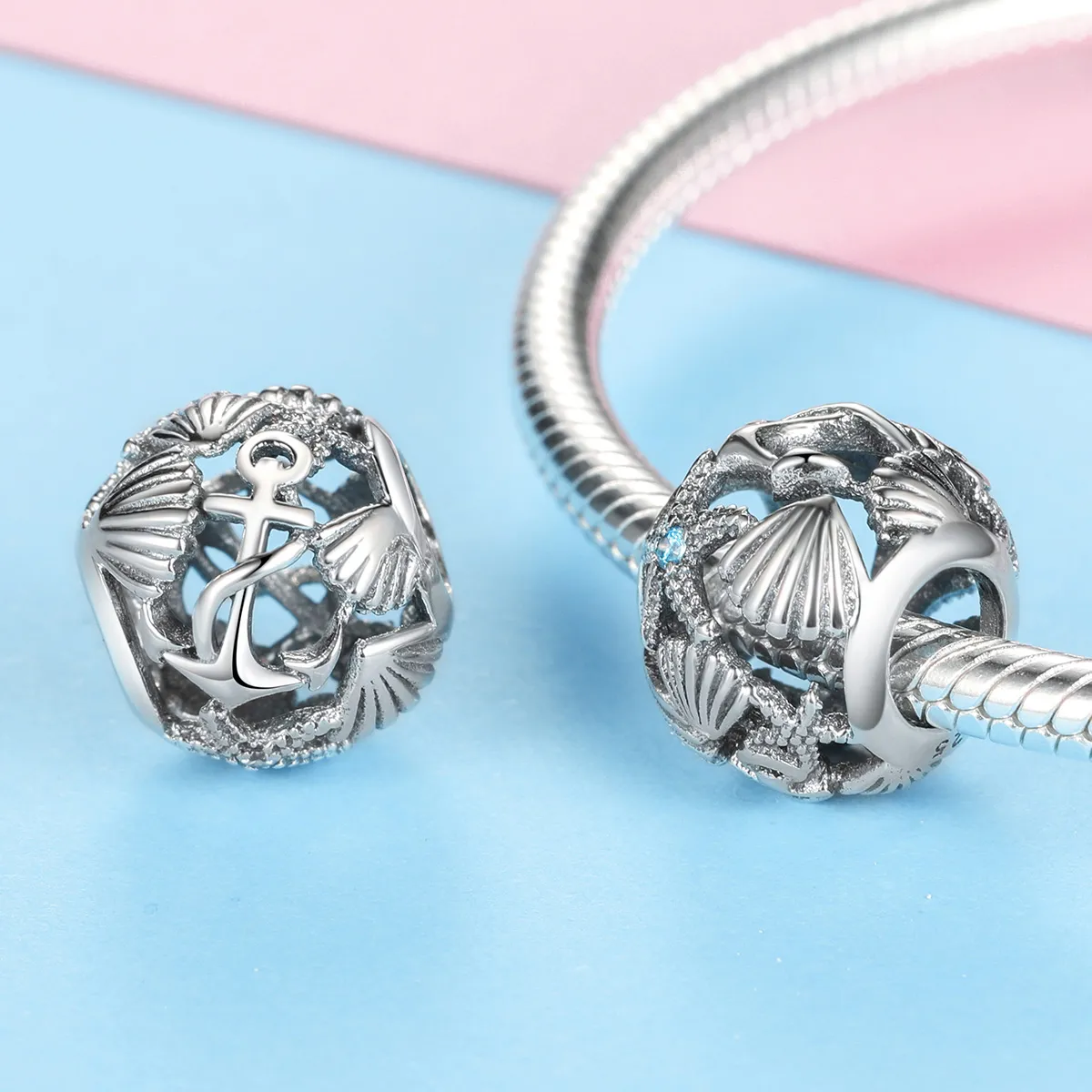 Pandora Style Silver Beach Charm - SCC995