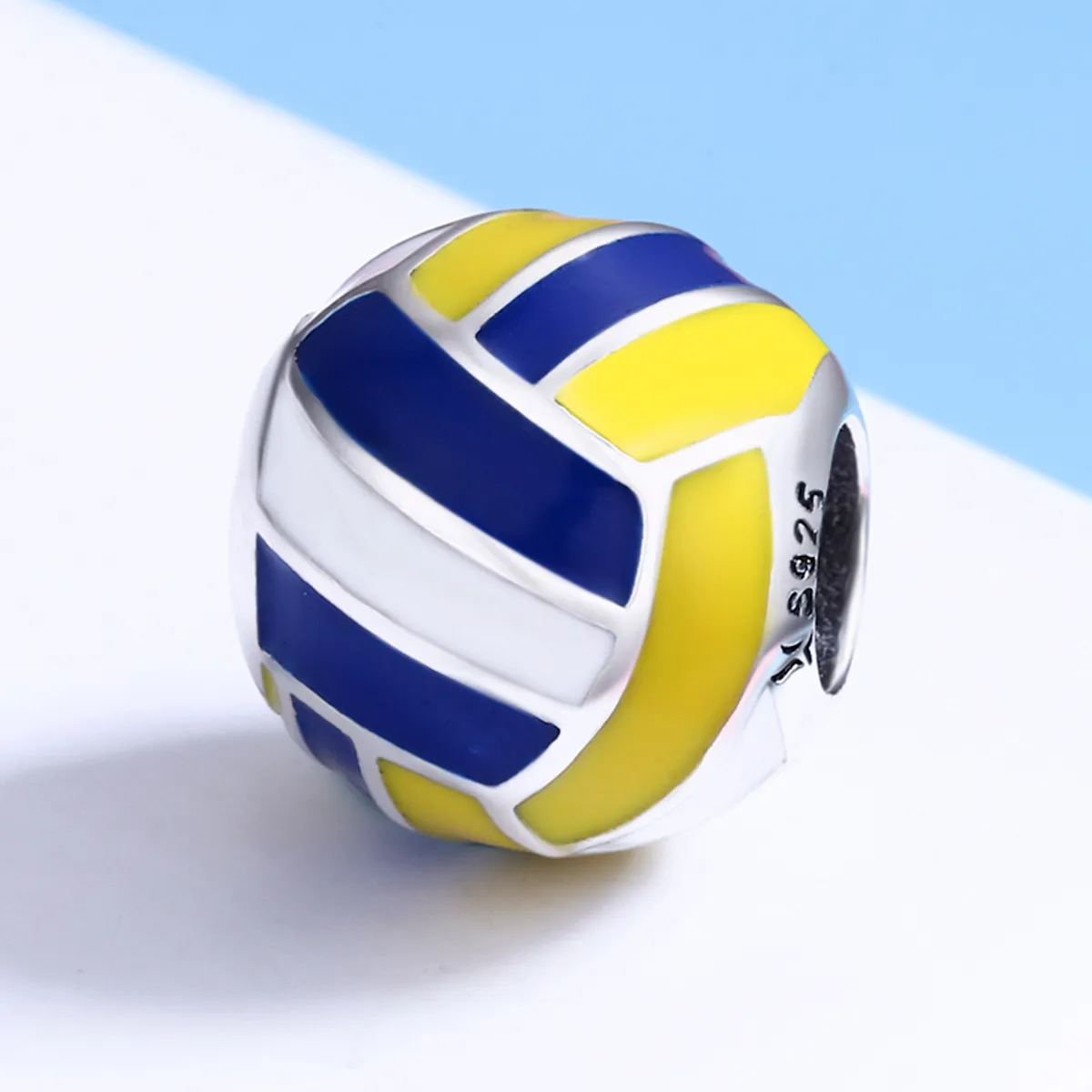 Pandora Style Silver Beach Volleyball Charm - SCC448