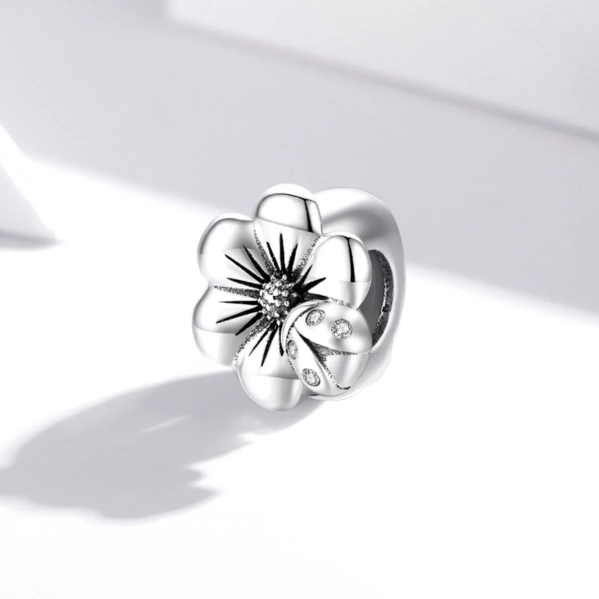 Pandora Style Silver Blooming Flower Charm - SCC1722