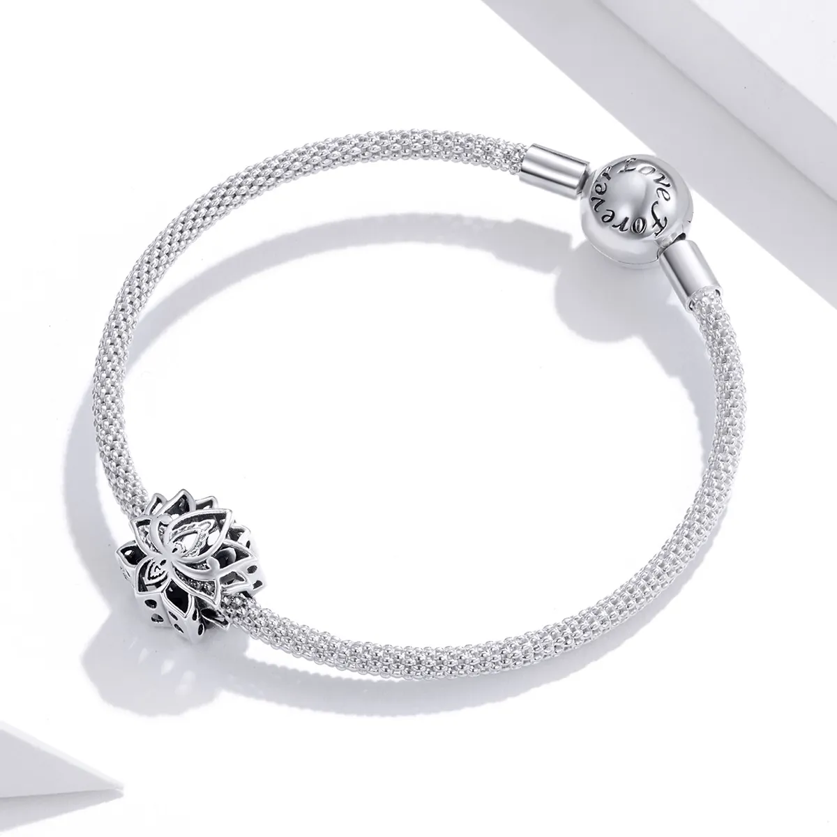 Pandora Style Silver Blooming Lotus Charm - SCC1724