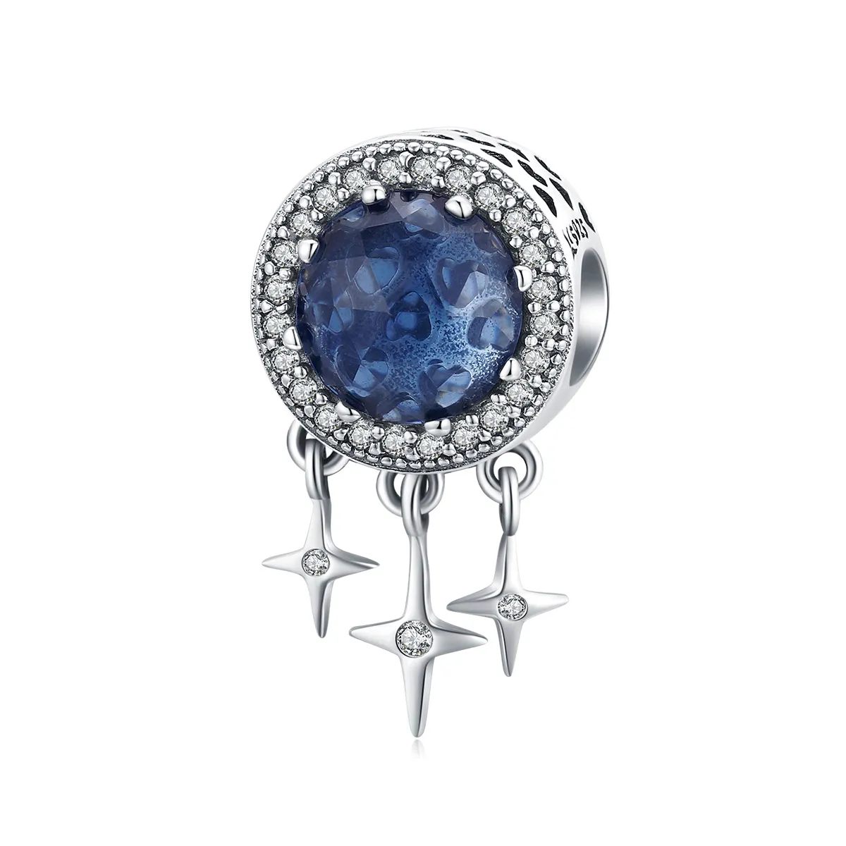 Pandora Style Silver Blue Star Charm - SCC1432