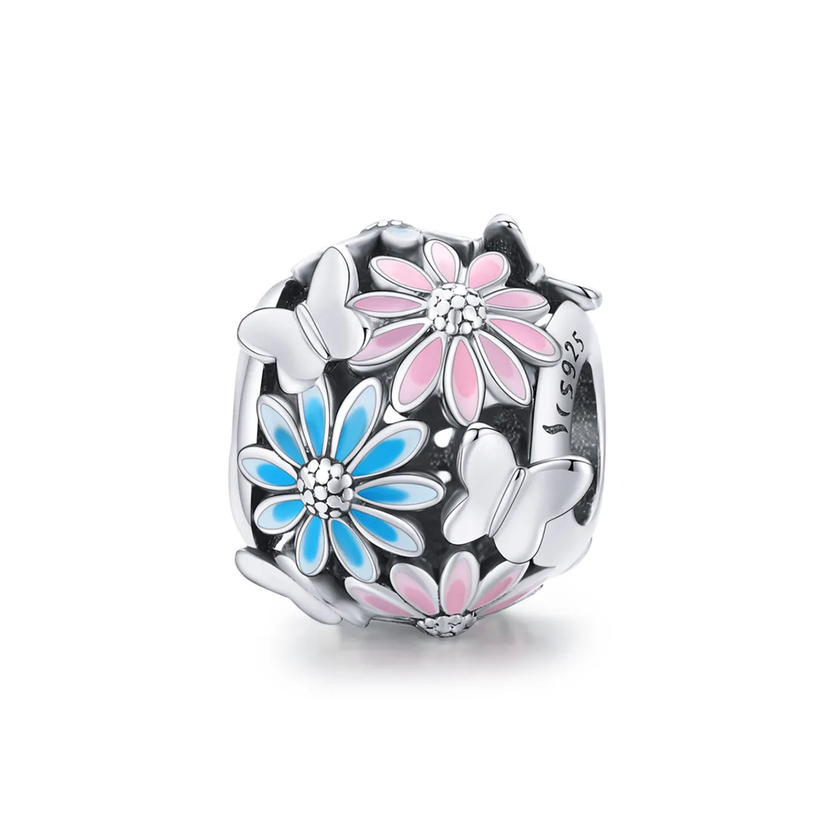 pandora style silver bright daisies charm scc1837