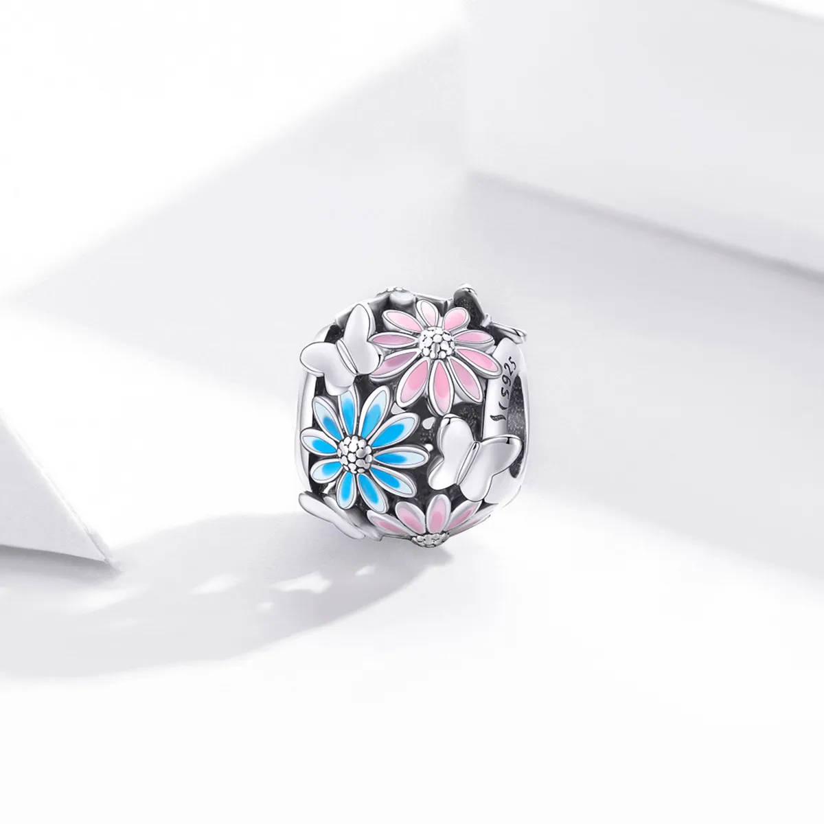 Pandora Style Silver Bright Daisies Charm - SCC1837