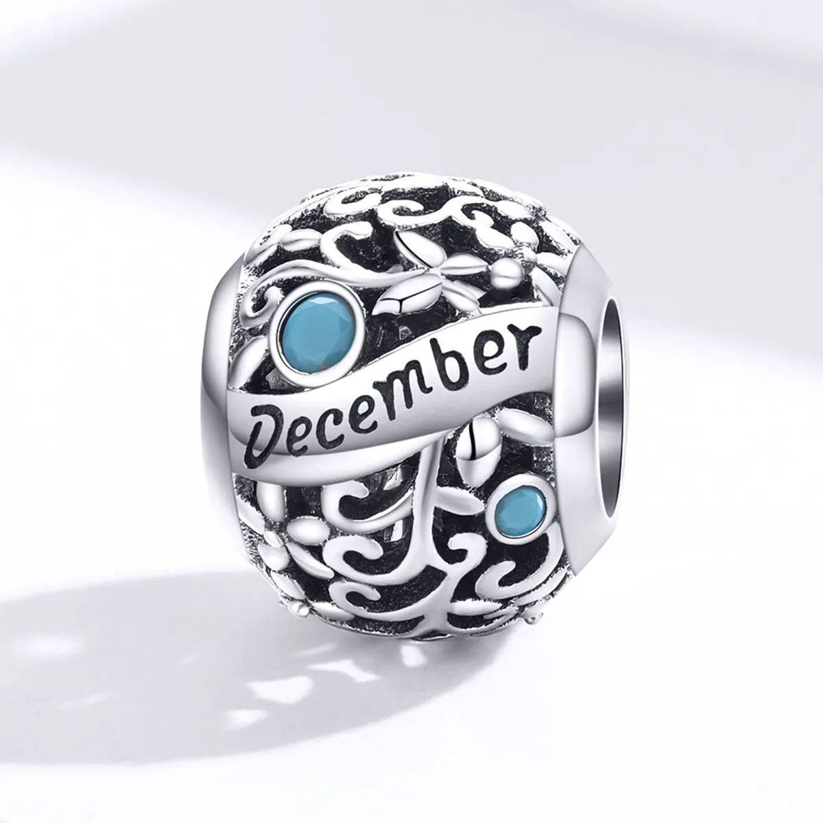 Pandora Style Silver December Birthstone Charm - SCC1385-12