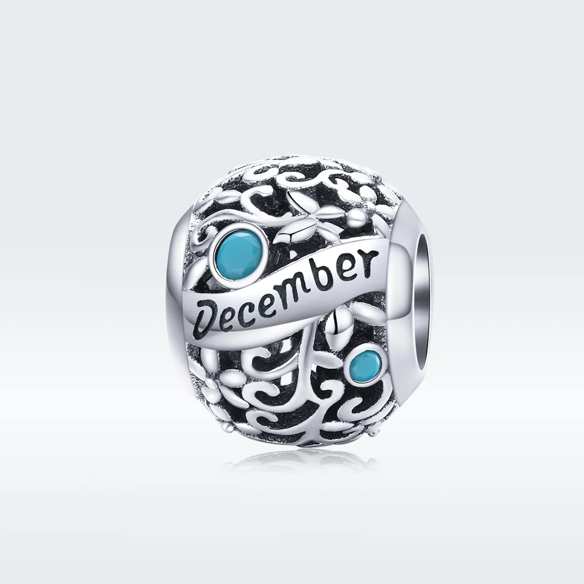 Pandora Style Silver December Birthstone Charm - SCC1385-12