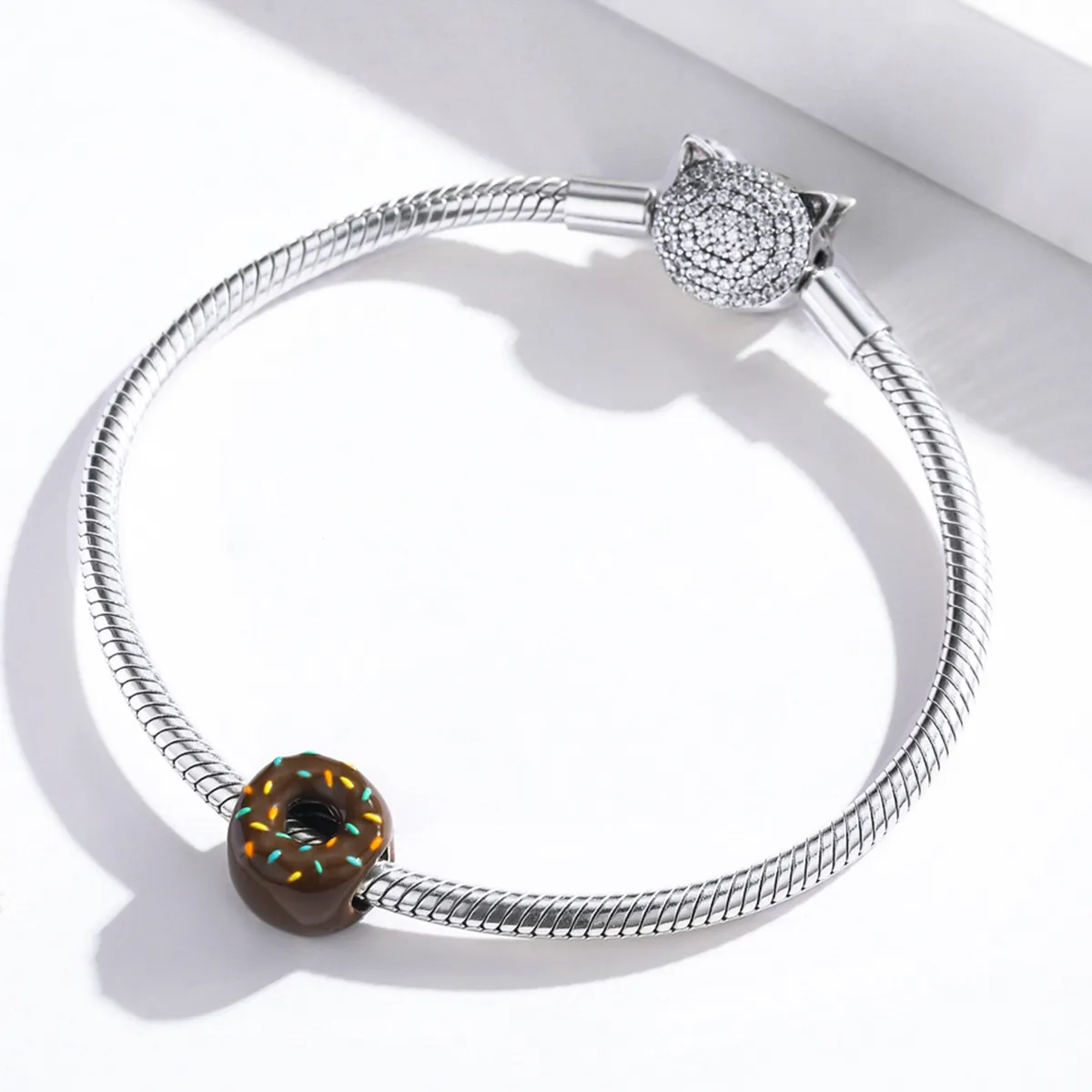 Pandora Style Silver Donut Charm - SCC1820