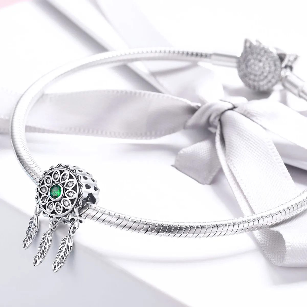 Pandora Style Silver Dreamcatcher Charm - SCC893