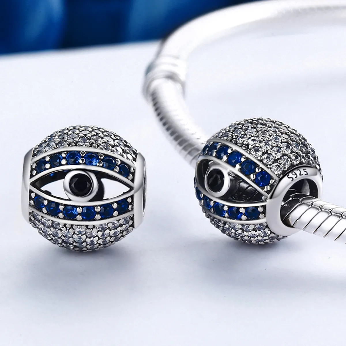 Pandora Style Silver Evil Eye Charm - SCC172