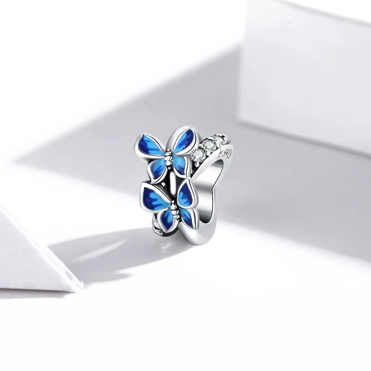 Pandora Style Silver Flying Butterflies Charm - SCC1731