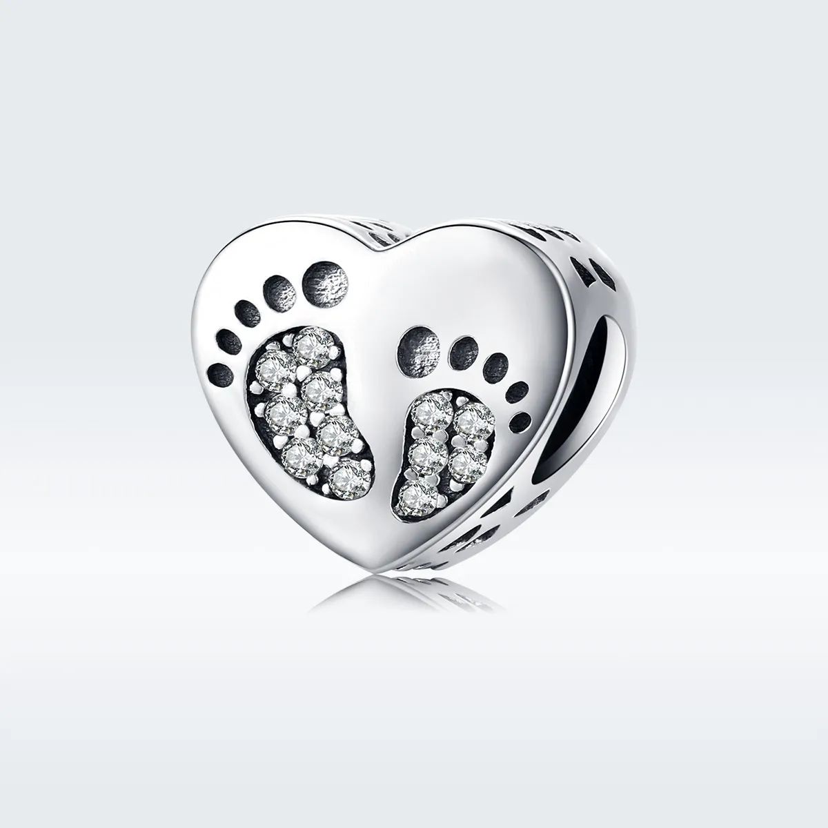 Pandora Style Silver Footprints Charm - SCC1395