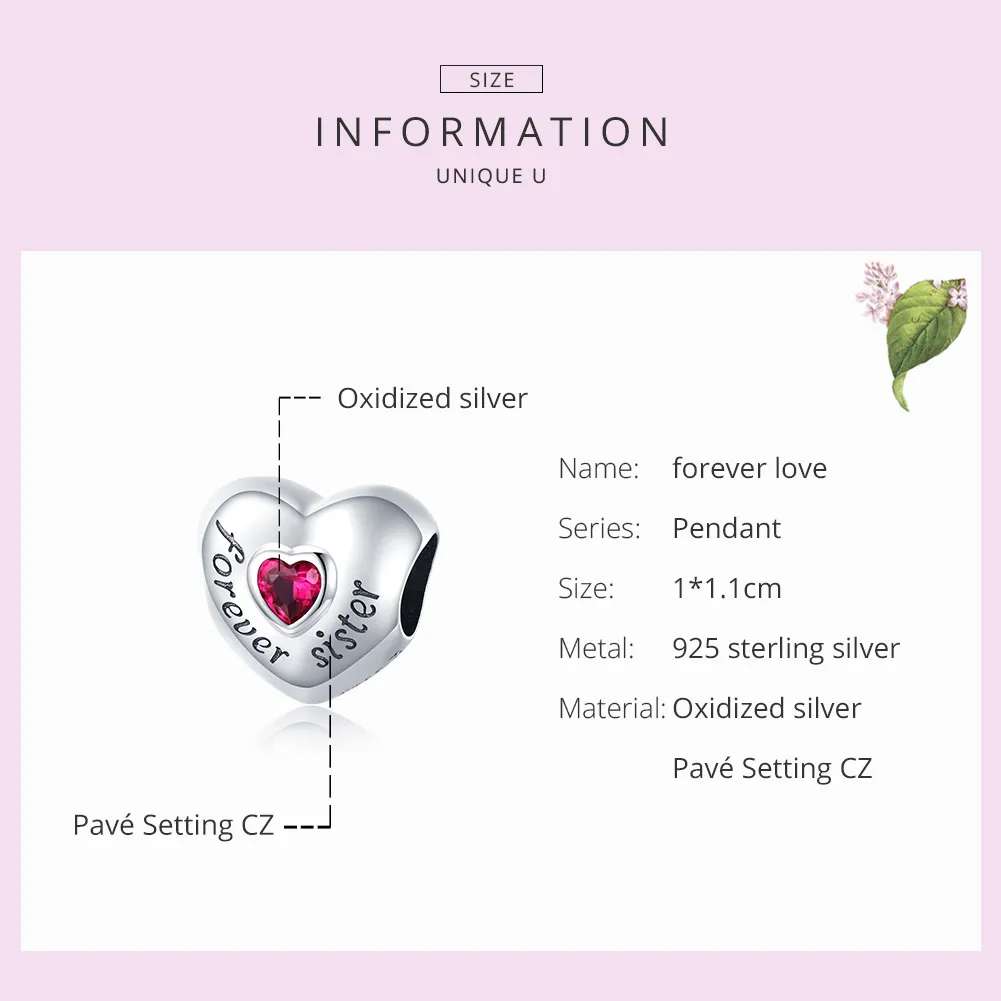 Pandora Style Silver Forever Love Charm - SCC1835