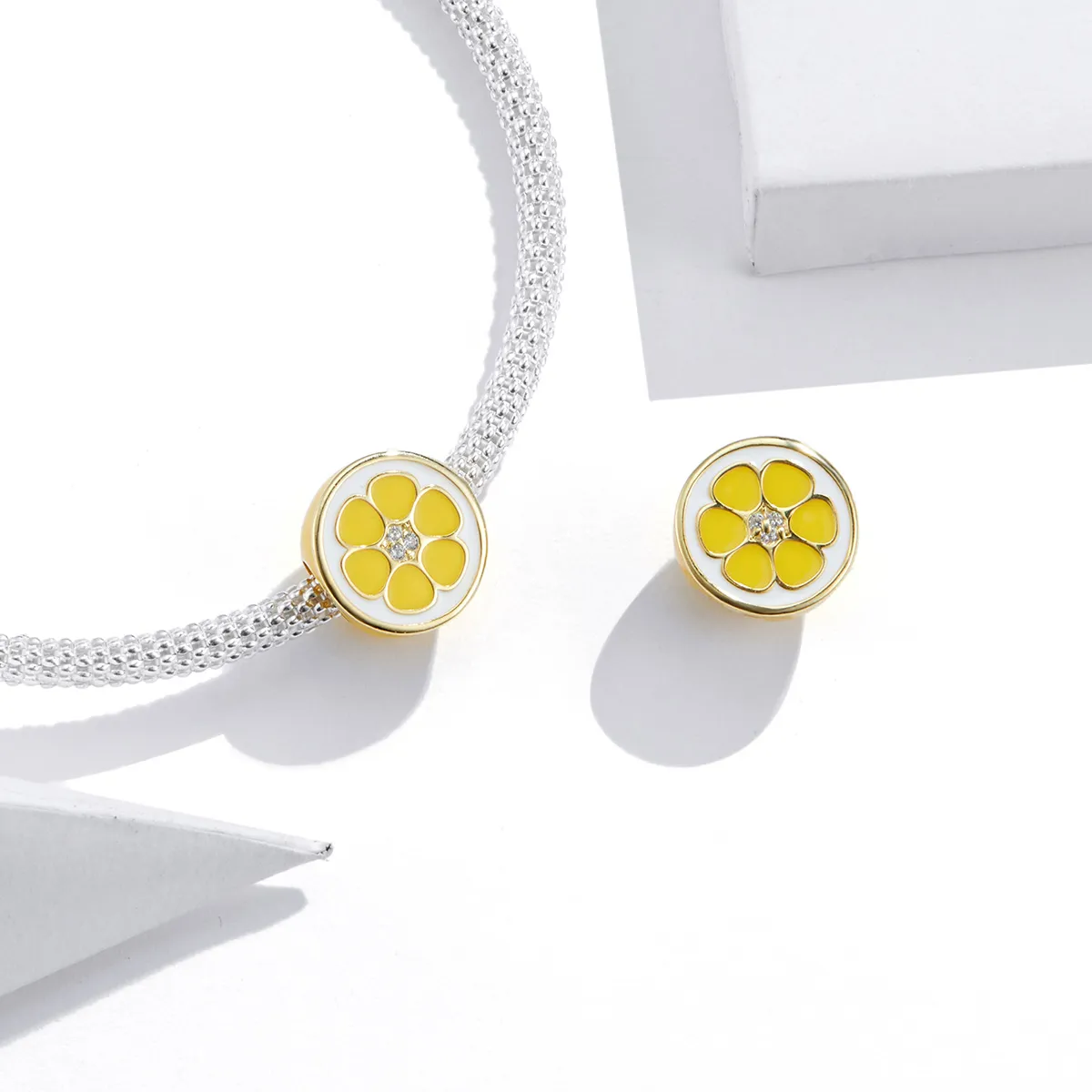 Pandora Style Silver Fresh Lemon Charm - SCC1590