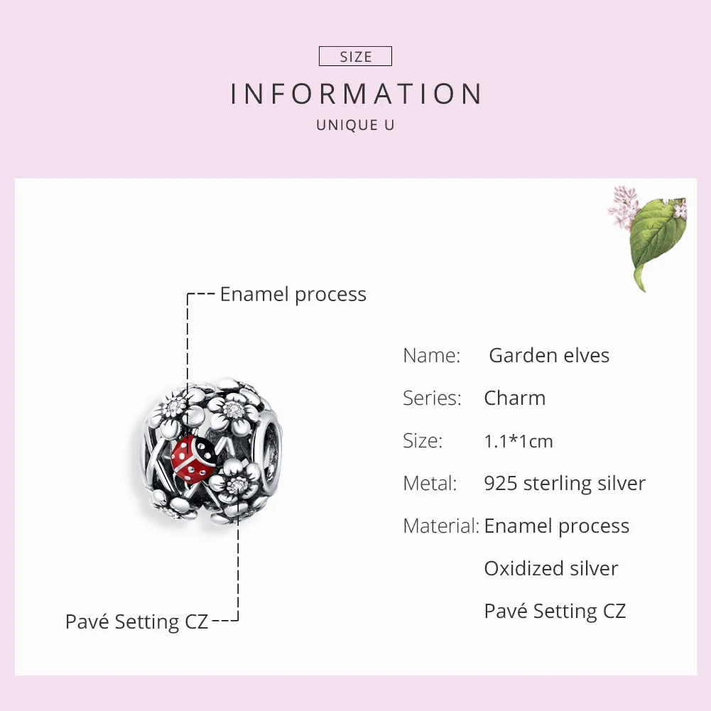 Pandora Style Silver Garden Alves Charm - SCC1641