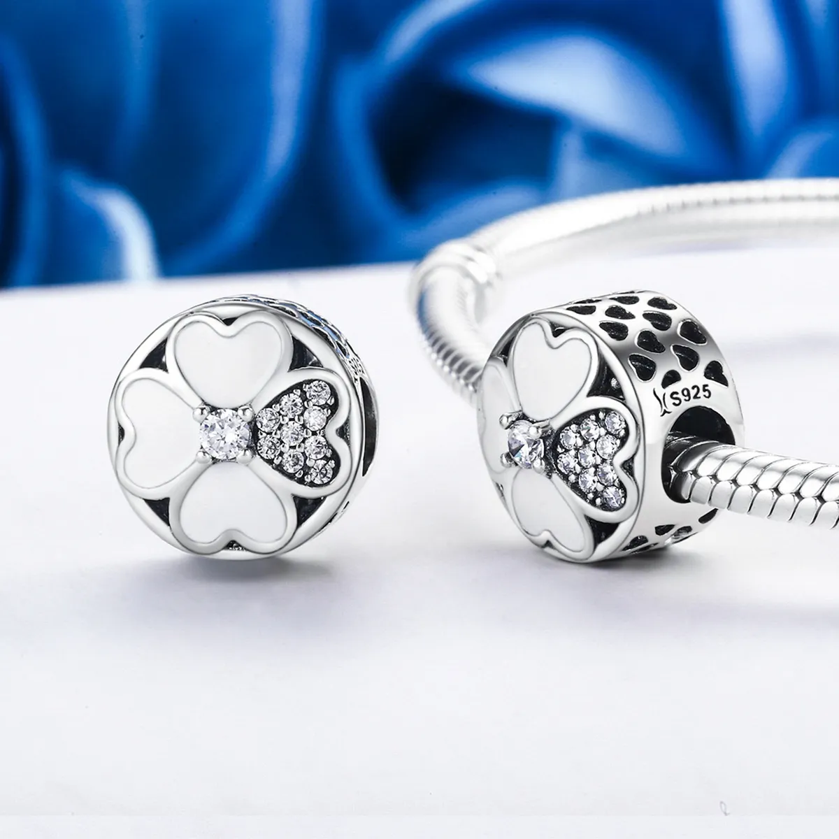 Pandora Style Silver Happy Petals Charm - SCC250