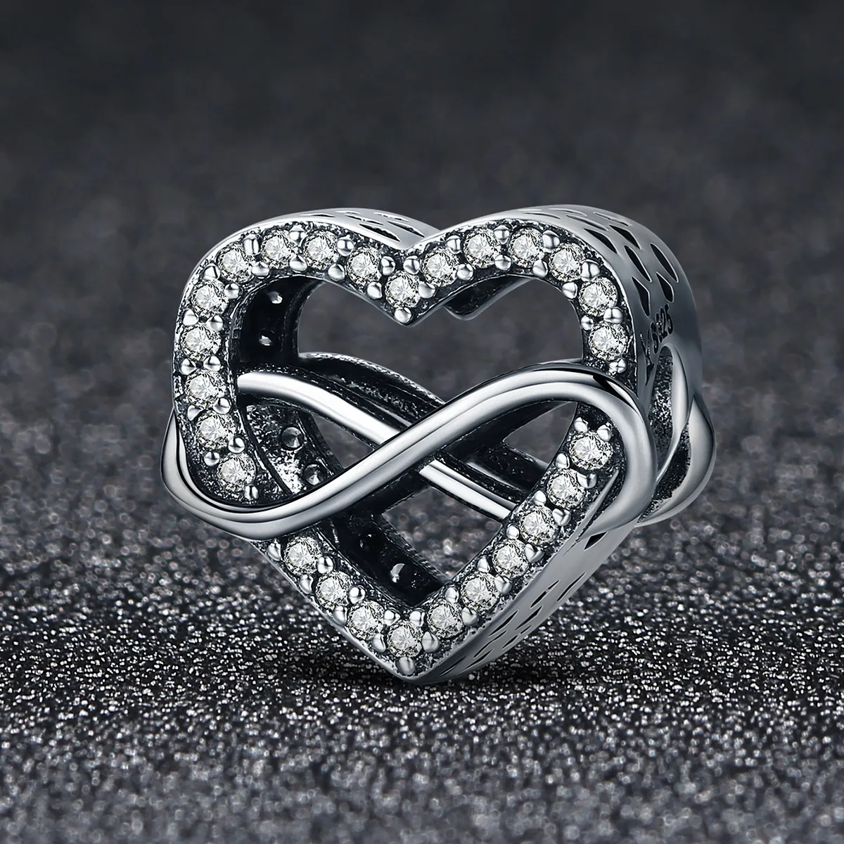 Pandora Style Silver Heart Shape Charm - SCC432