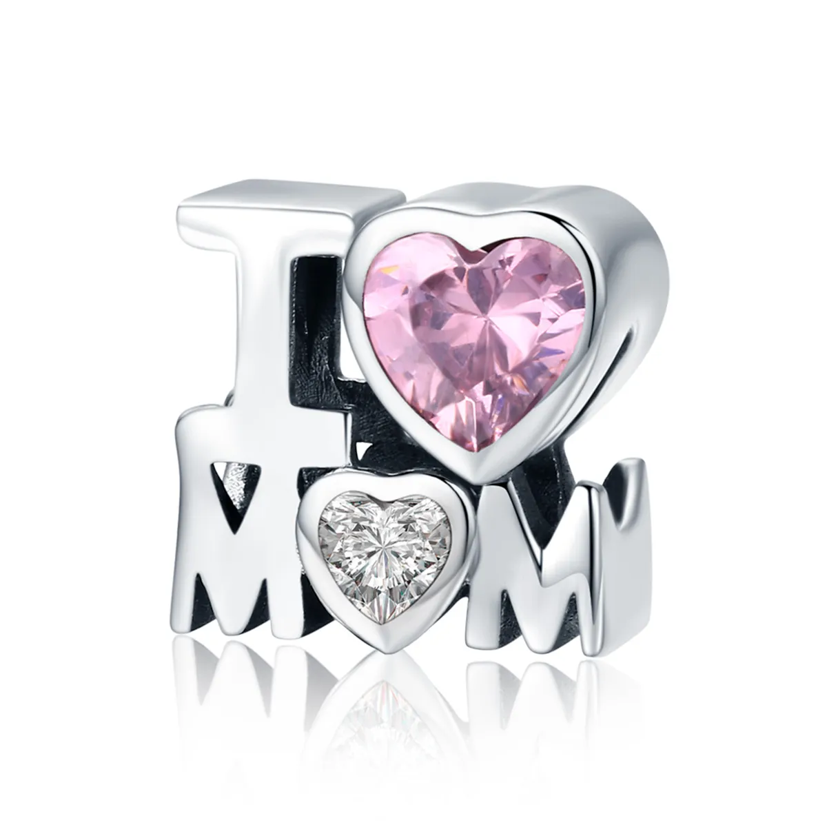 Pandora Style Silver I Love Mom Charm - SCC579