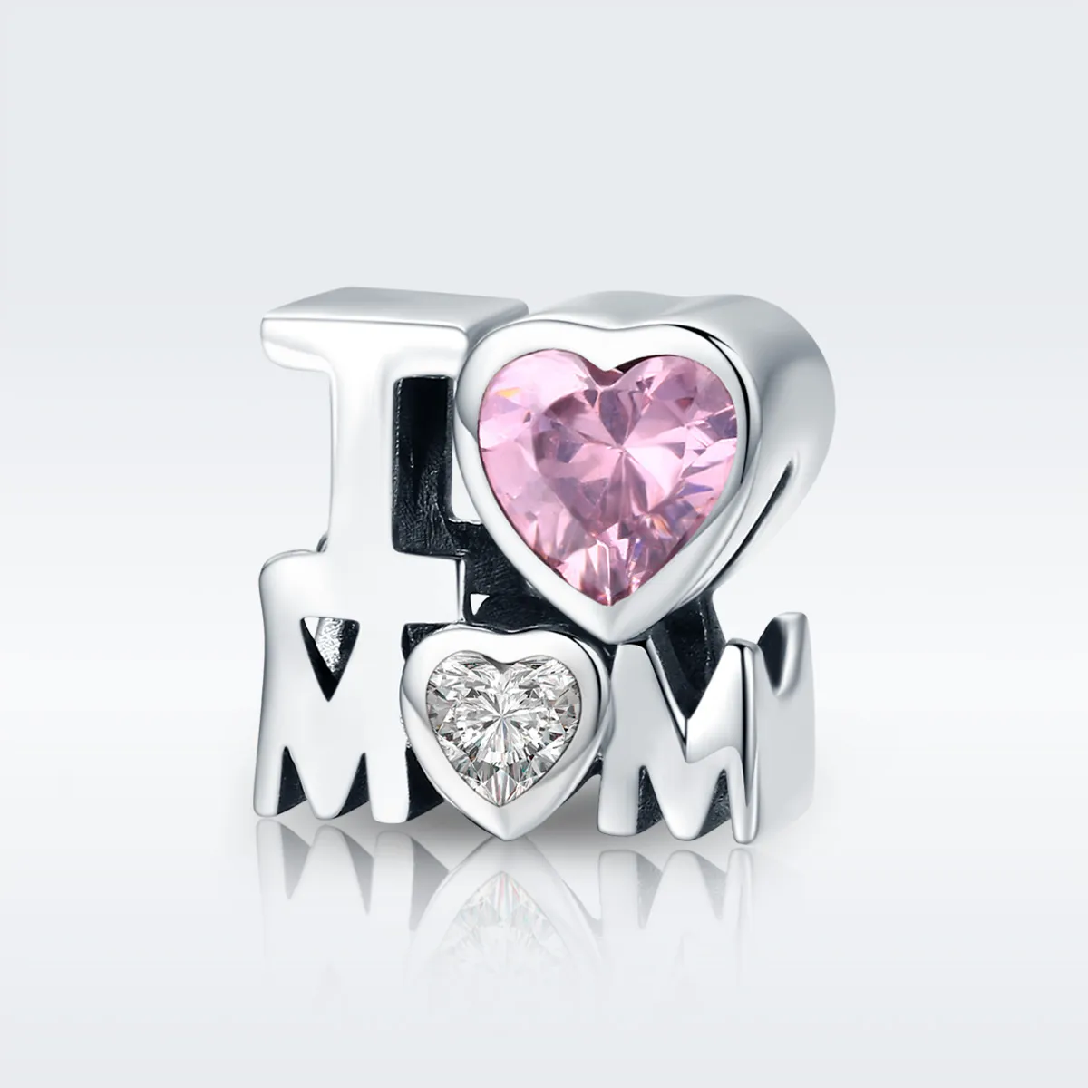 Pandora Style Silver I Love Mom Charm - SCC579