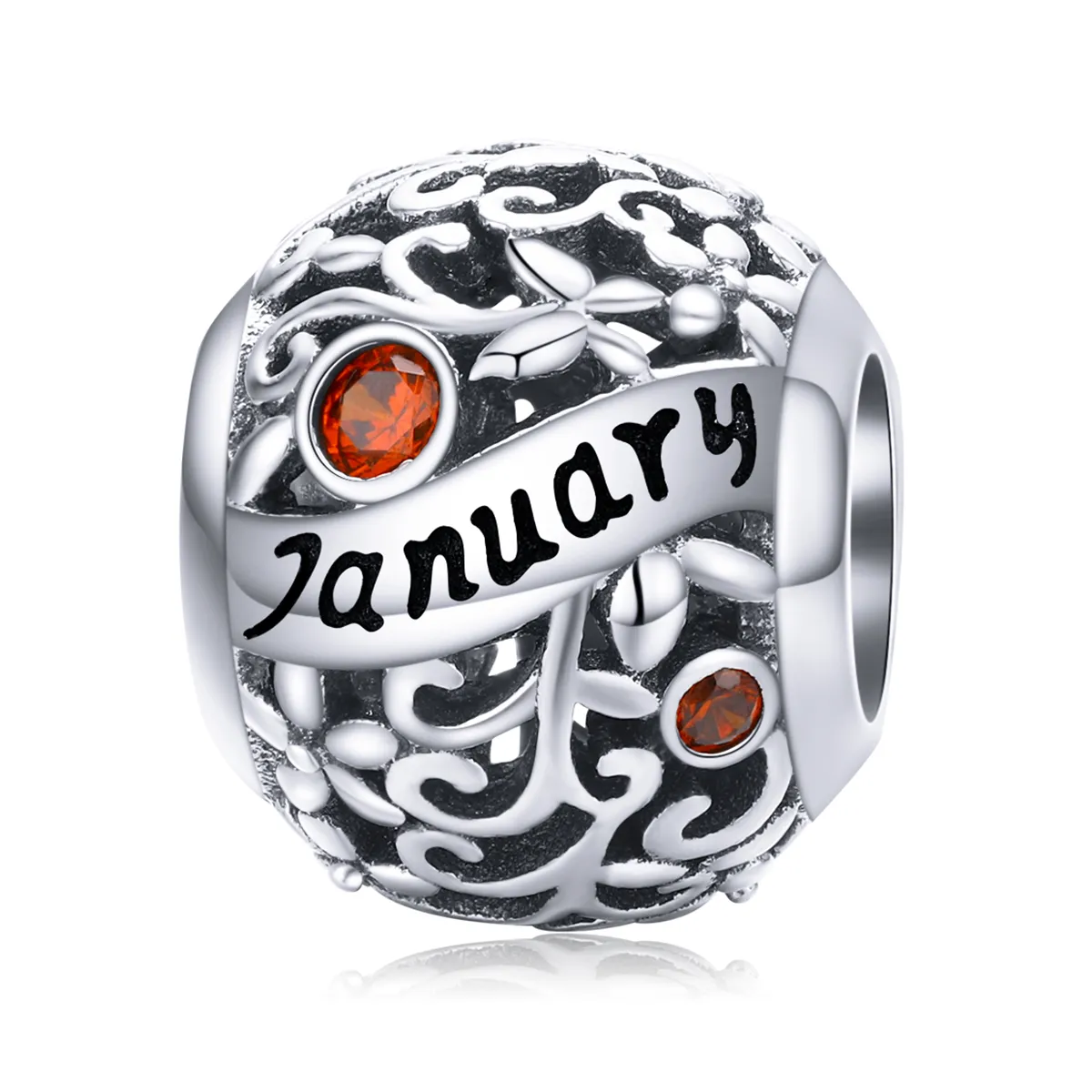 pandora style silver january birthstone charm scc1385 1