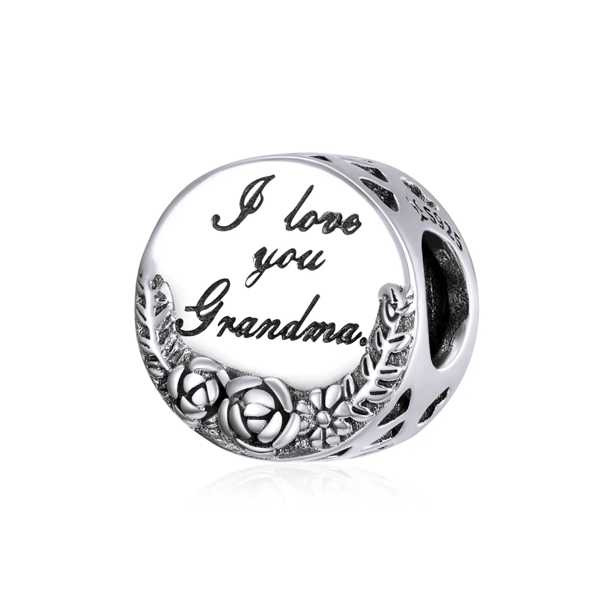 pandora style silver jeg elsker deg bestemor gigi charm scc1762