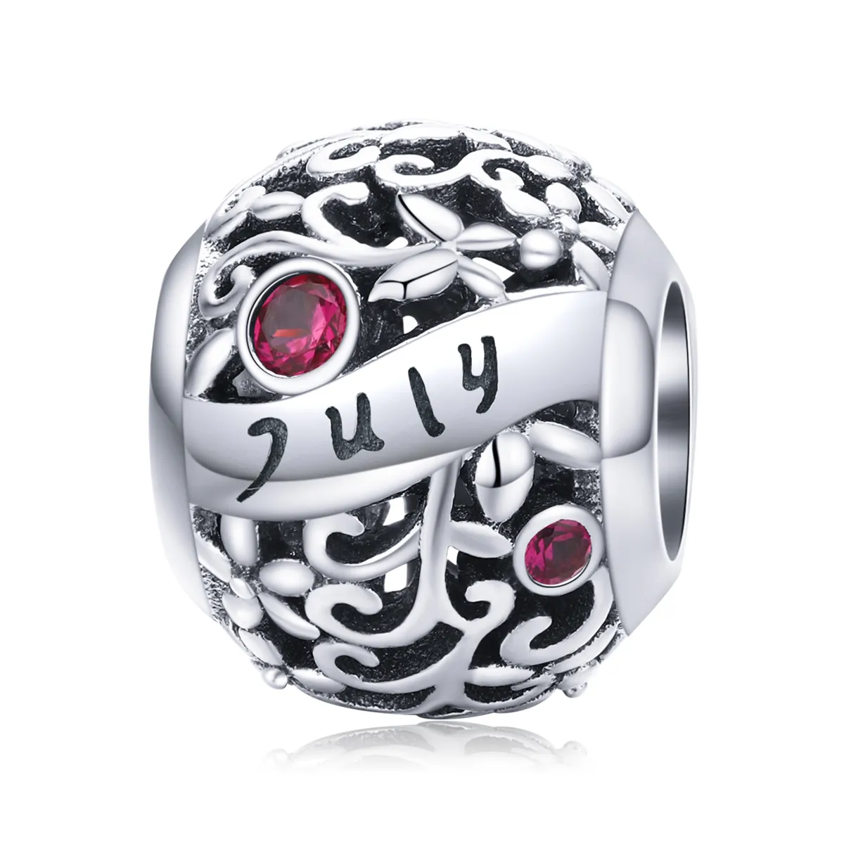 pandora style silver july granat birthstone charm scc1385 7