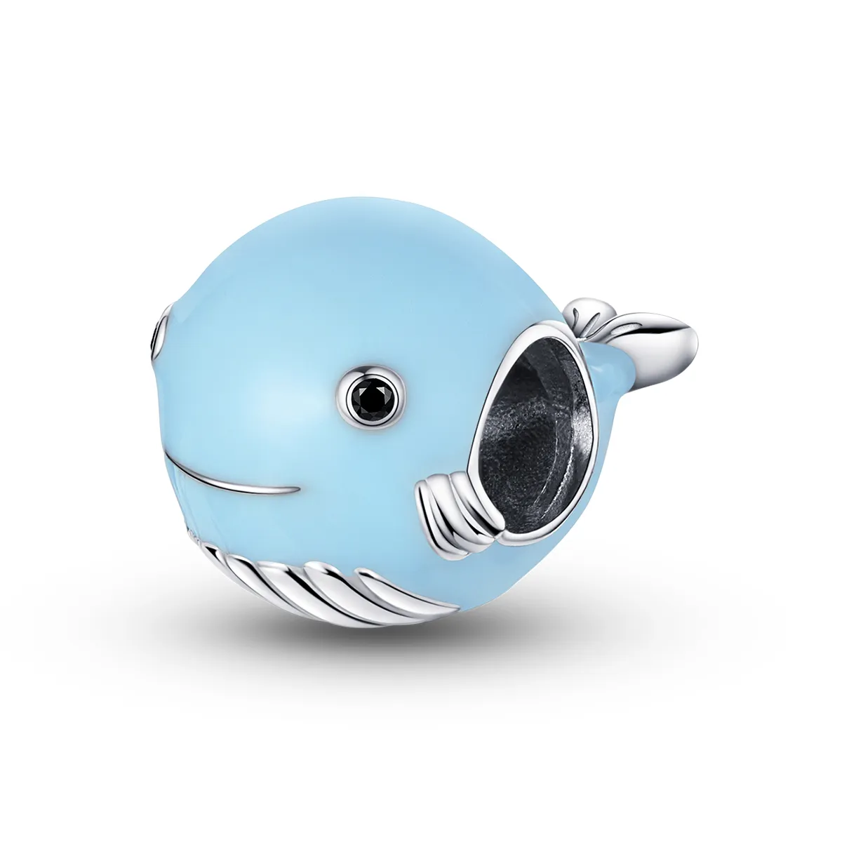 pandora style silver little blue whale charm bsc250