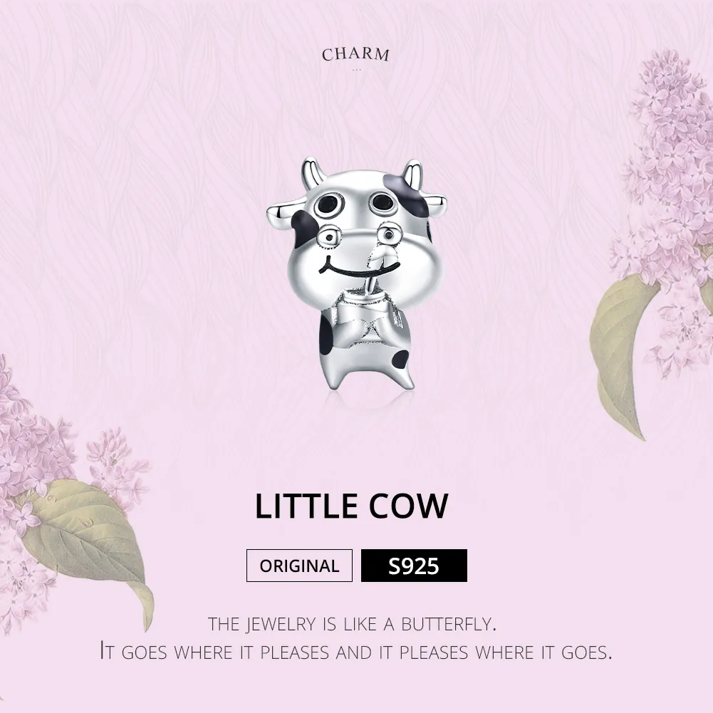 Pandora Style Silver Little Cow Charm - SCC1574