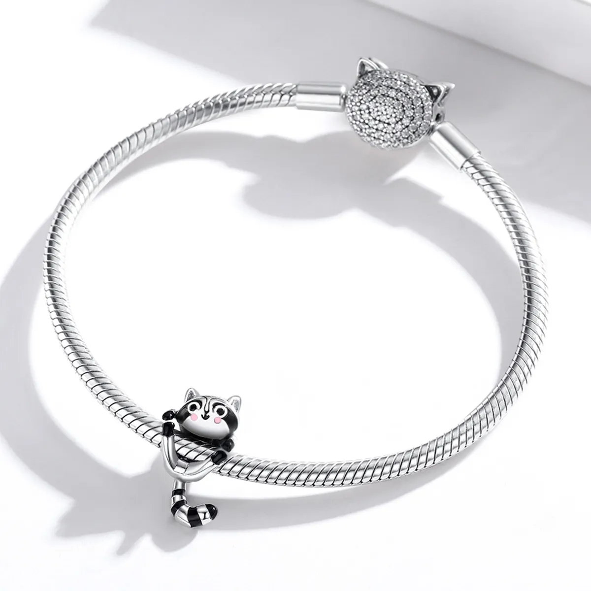 Pandora Style Silver Little Raccoon Charm - BSC403