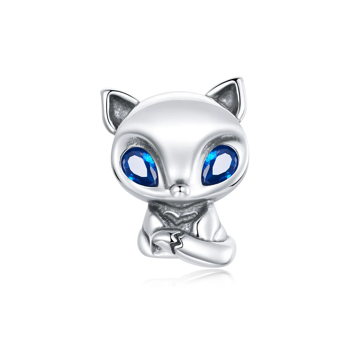 pandora style silver lively little fox charm scc1808