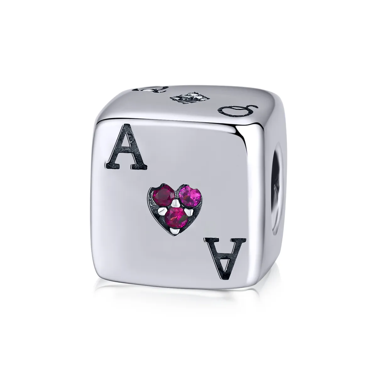 pandora style silver love dice charm scc1440