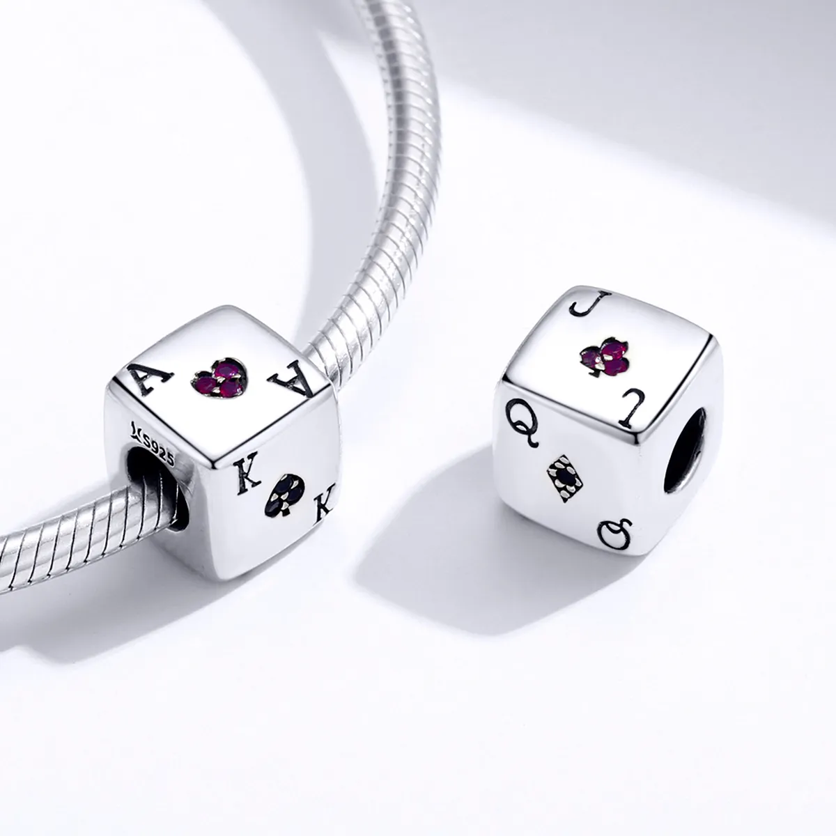 Pandora Style Silver Love Dice Charm - SCC1440