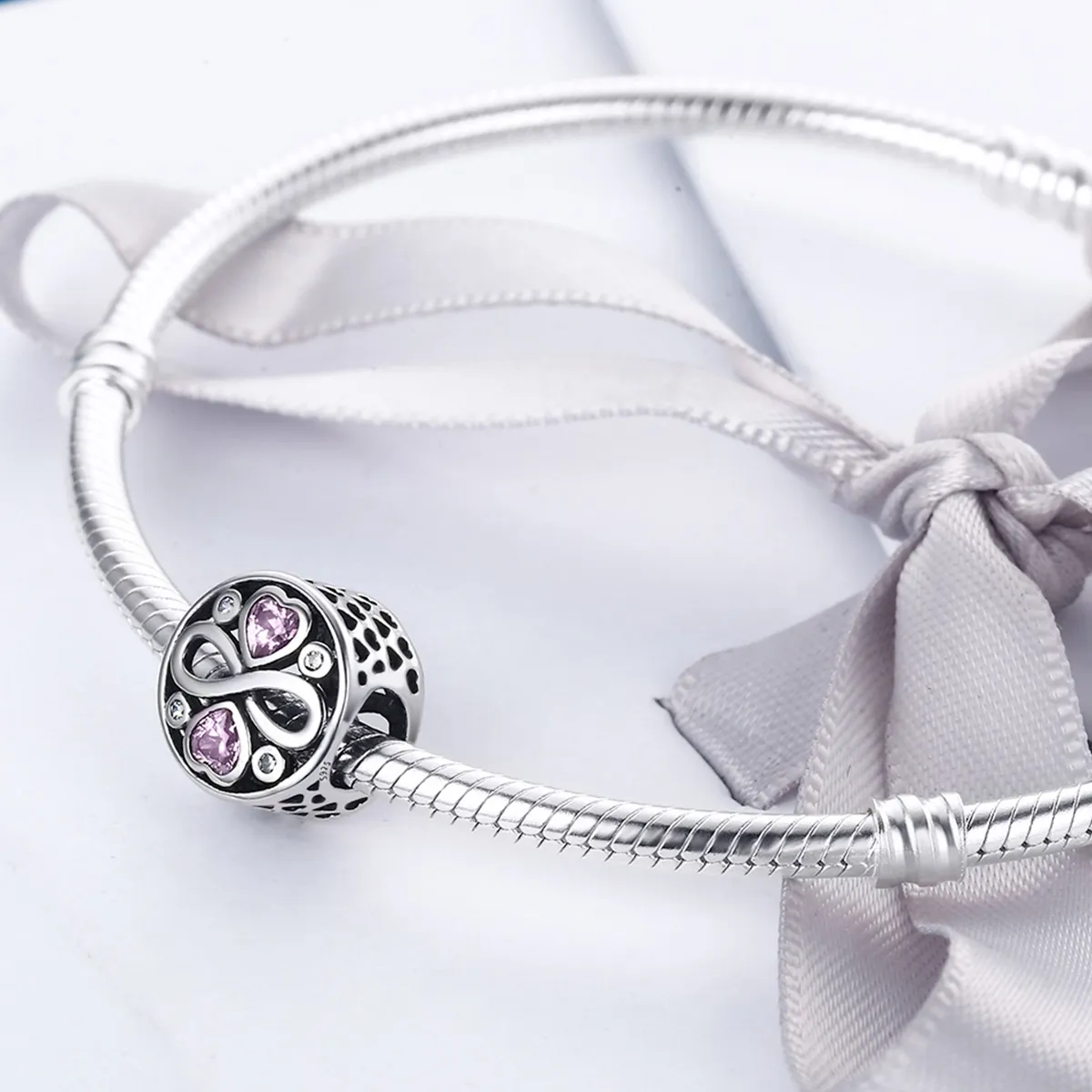 Pandora Style Silver Love Lasts Charm - SCC240