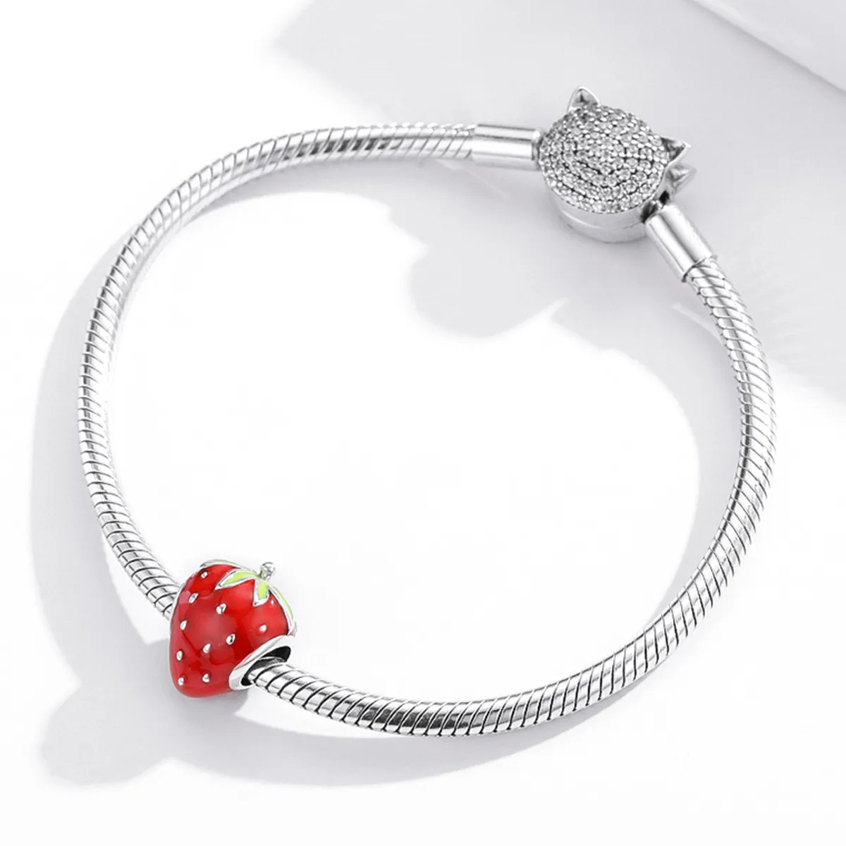 Pandora Style Silver Lovely Strawberry Charm - SCC1839