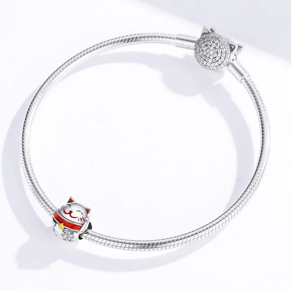 Pandora Style Silver Maneki Neko Charm - SCC1374