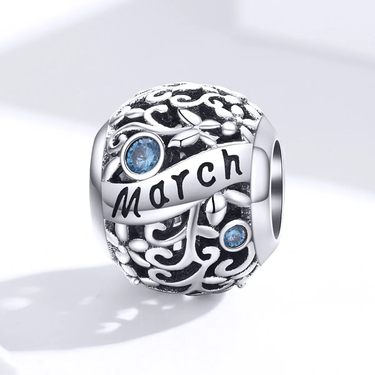 Pandora Style Silver March Birthstone Charm - SCC1385-3