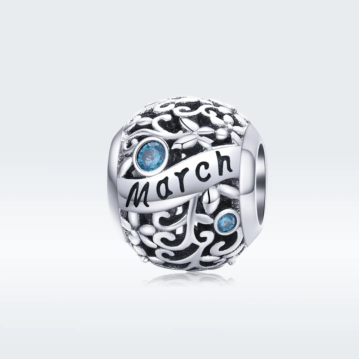 Pandora Style Silver March Birthstone Charm - SCC1385-3