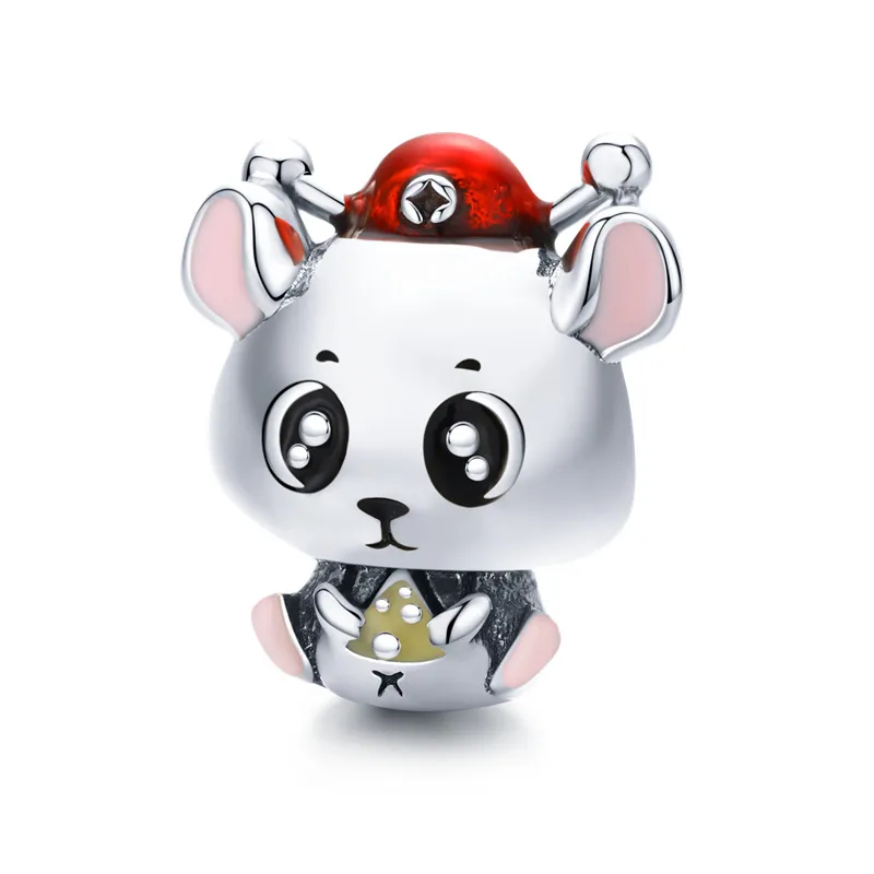 Pandora Style Silver Mouse Baby Charm - BSC113