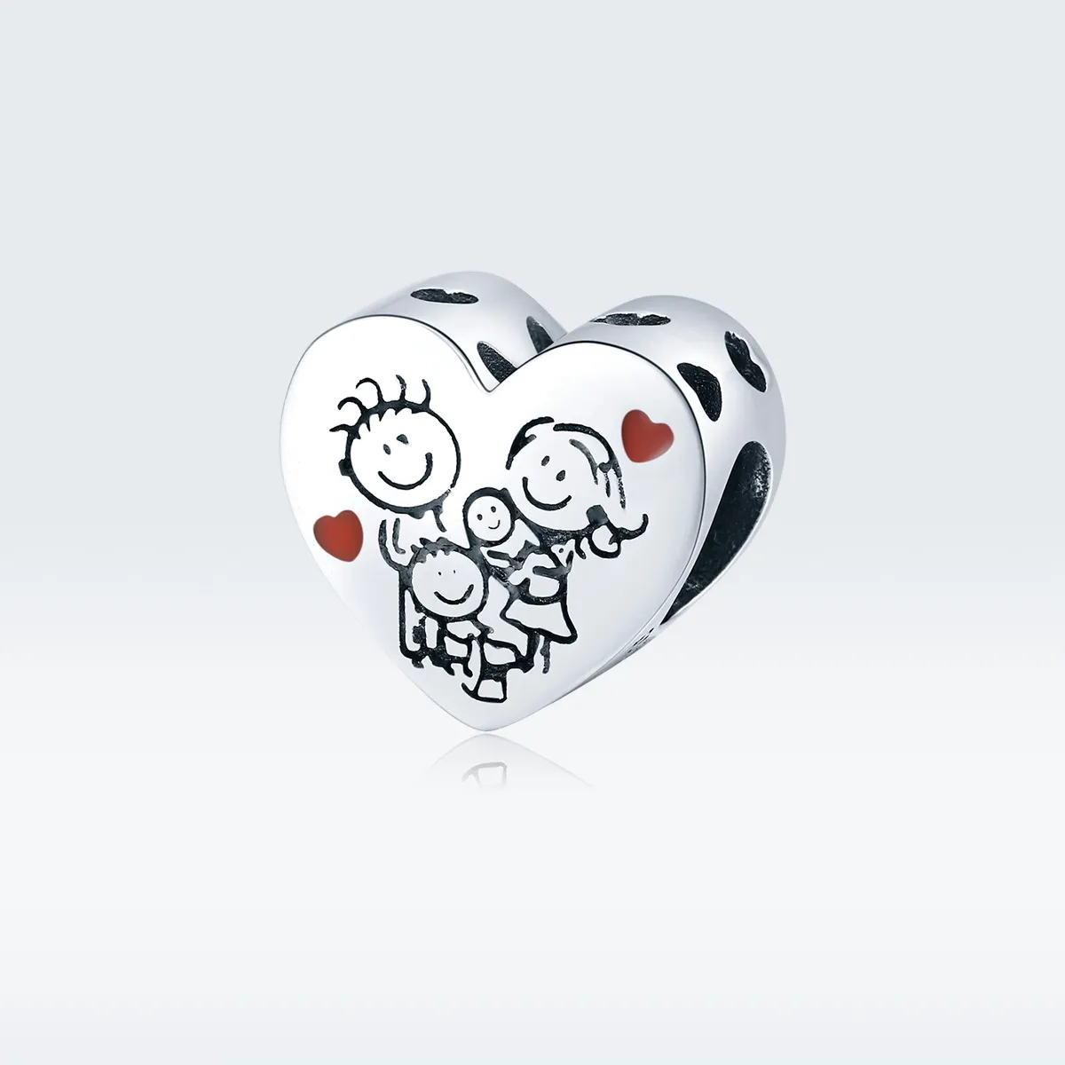 Pandora Style Silver My Family Charm - BSC237